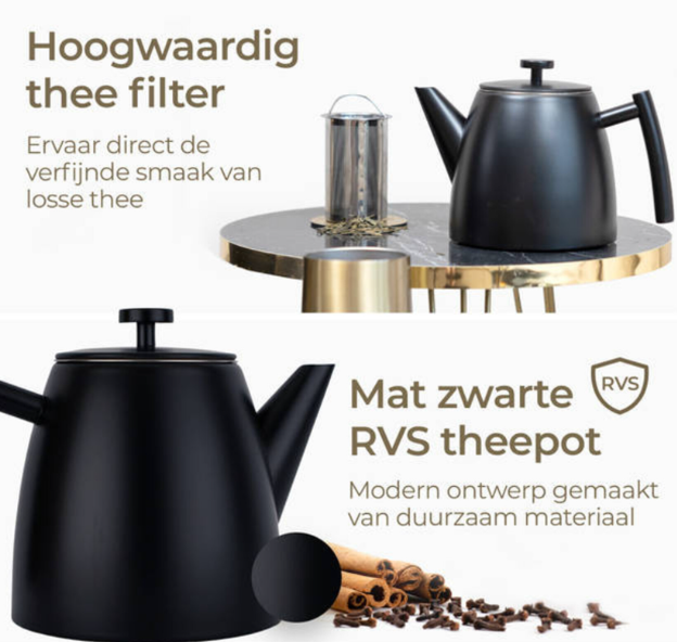 RVS dubbelwandige Theepot