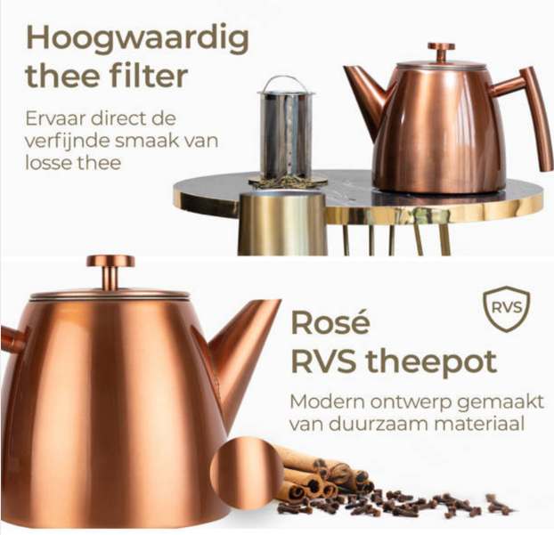 RVS dubbelwandige Theepot