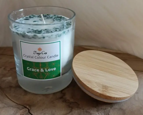 Crystal Kleuren Kaars Grace & Love